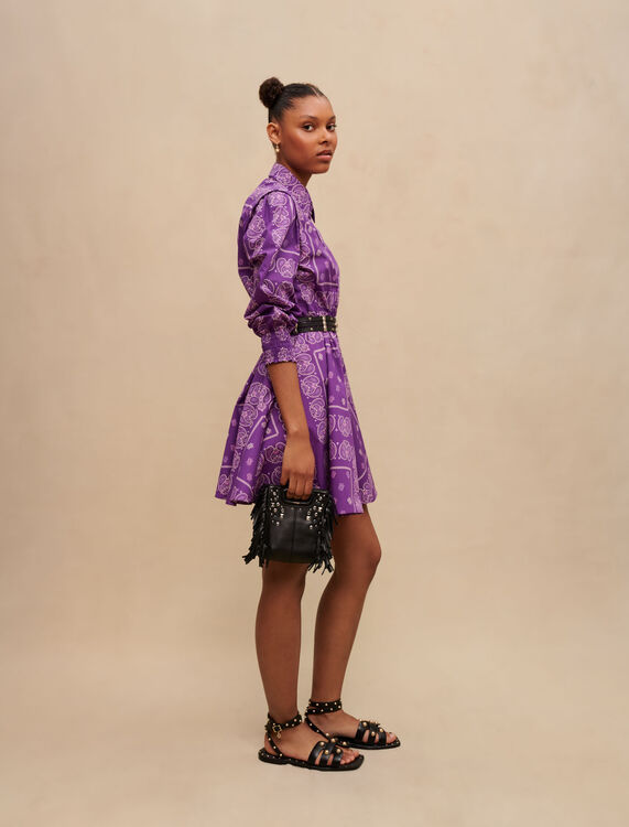 Paisley print short dress - Dresses - MAJE