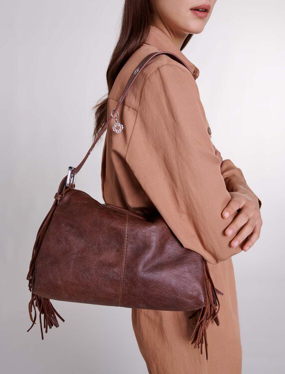 Miss M bag in vintage leather - Miss M Bags - MAJE