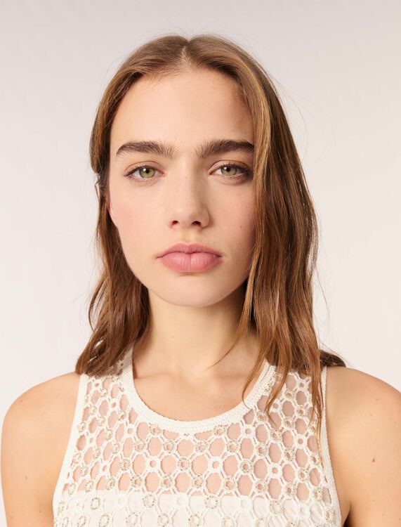 Beaded crochet maxi dress - Dresses - MAJE