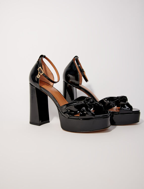 Leather platform sandals - Sling-Back & Sandals - MAJE