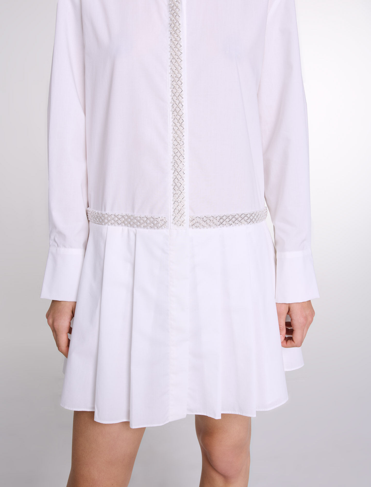 124RENADA Beaded shirt dress Dresses Maje