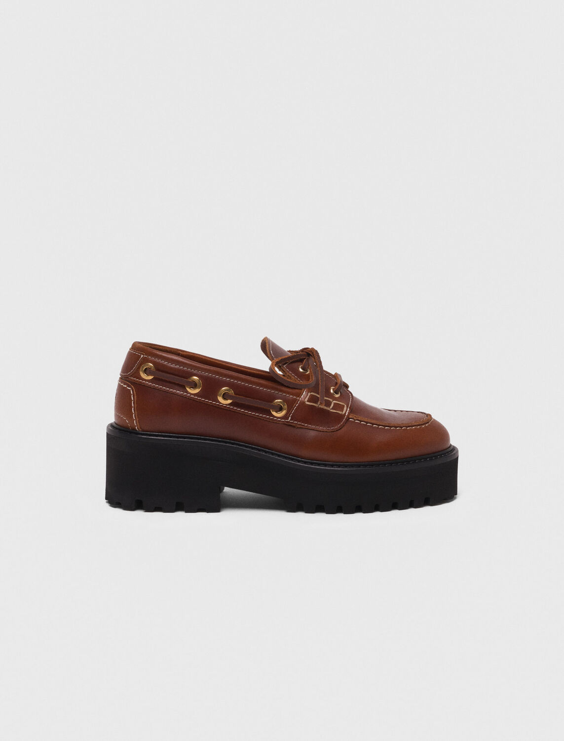 Boat shoes with chunky sole - Sling-Back & Sandals - MAJE
