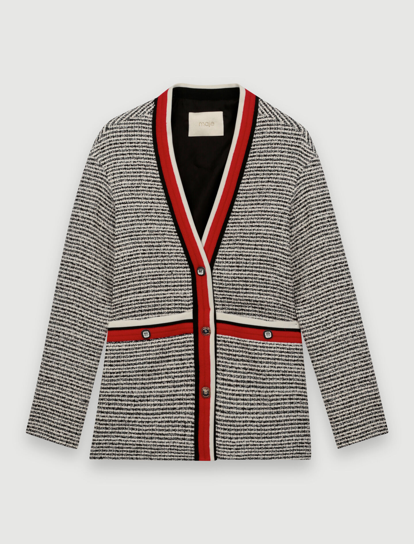 maje tweed cardigan
