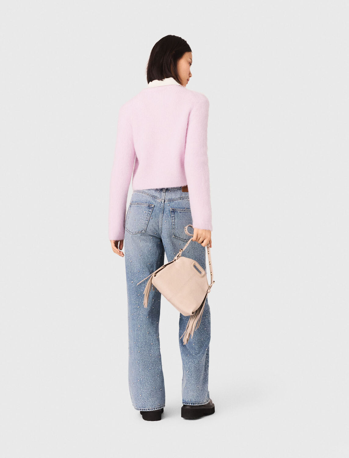 Jewelled bow cardigan - Sweaters & Cardigans - MAJE