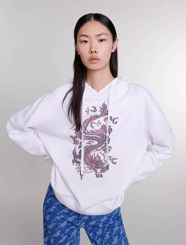 Oversized sweatshirt : View All color White