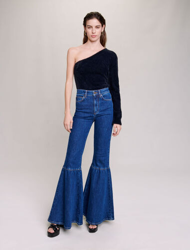 Asymmetric jumper : Sweaters & Cardigans color Black