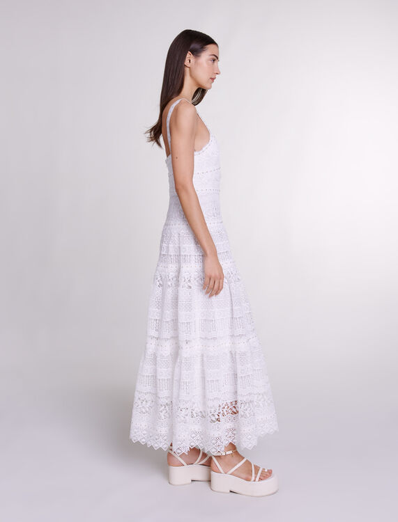 Crochet-knit maxi dress - Dresses - MAJE