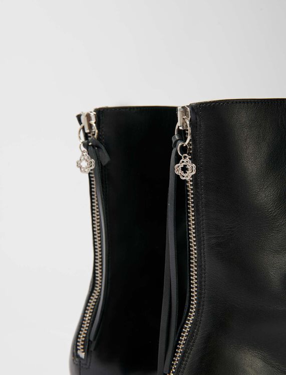 Leather ankle boots - Booties & Boots - MAJE