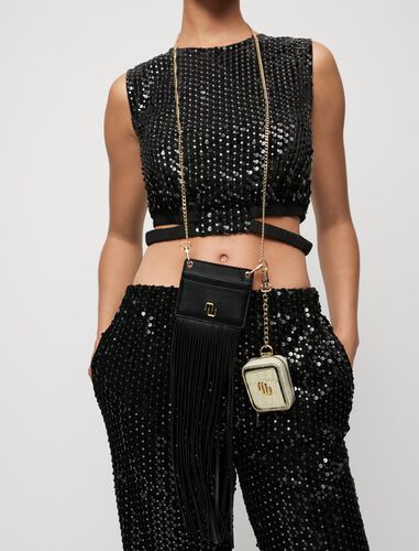 Fringed cardholder : All Gift Ideas color Black