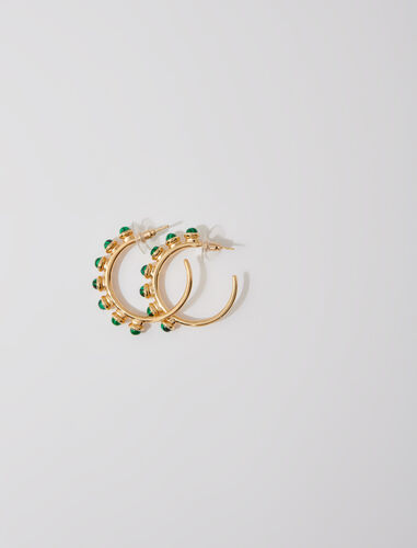 Rhinestone earrings : Jewelry color Gold