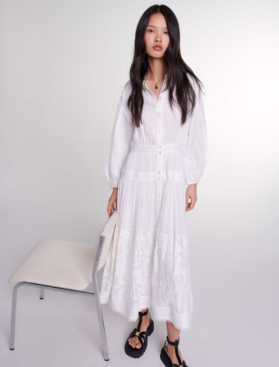 Cotton patchwork maxi dress - Qixi Collection - MAJE