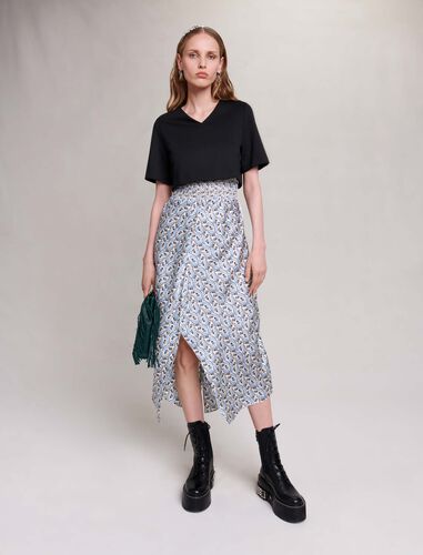 2-in-1 floral dress : Dresses color Écru/Blue lily of the valley