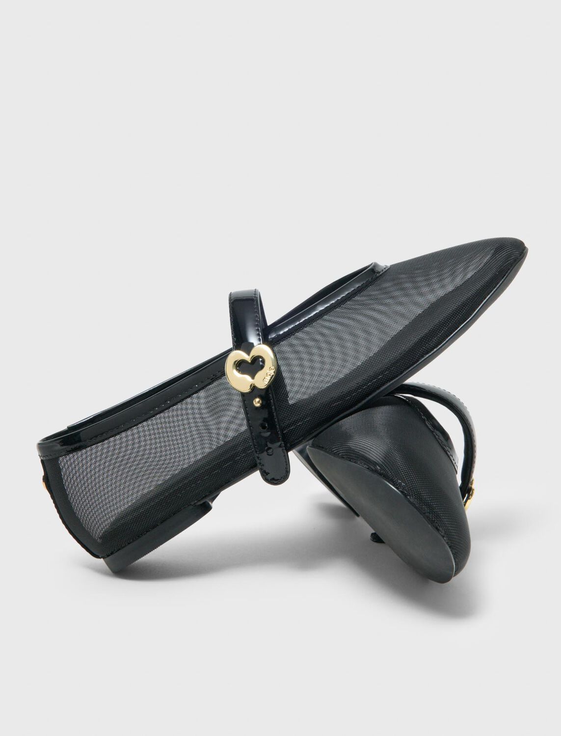 Mesh ballet flats : Sling-Back & Sandals color Black