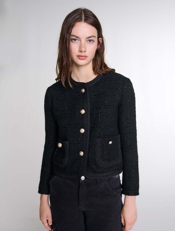 Short tweed jacket - Blazers & Jackets - MAJE