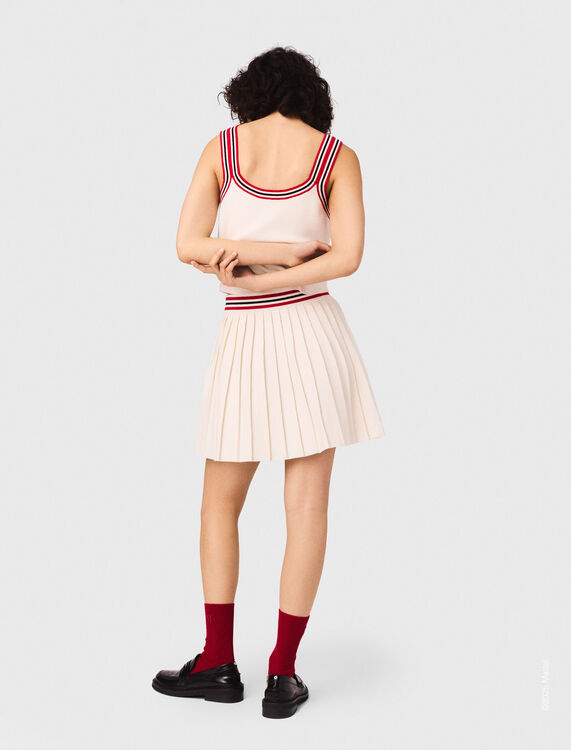 Short pleated knitted skirt - Skirts & Shorts - MAJE