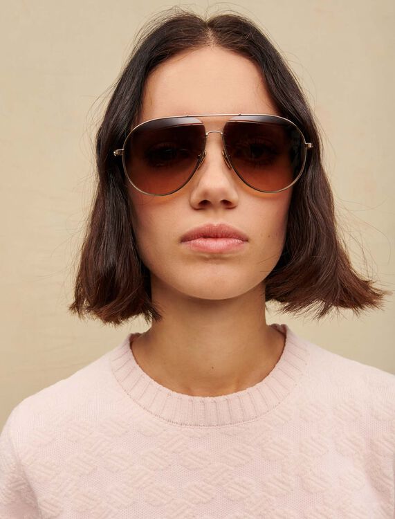 Pink textured knit dress - Dresses - MAJE