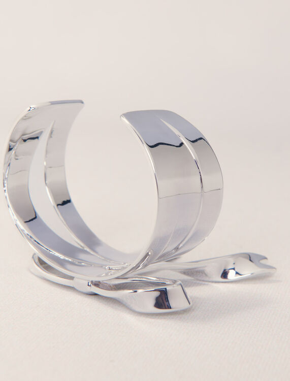 Silver bow cuff -  - MAJE