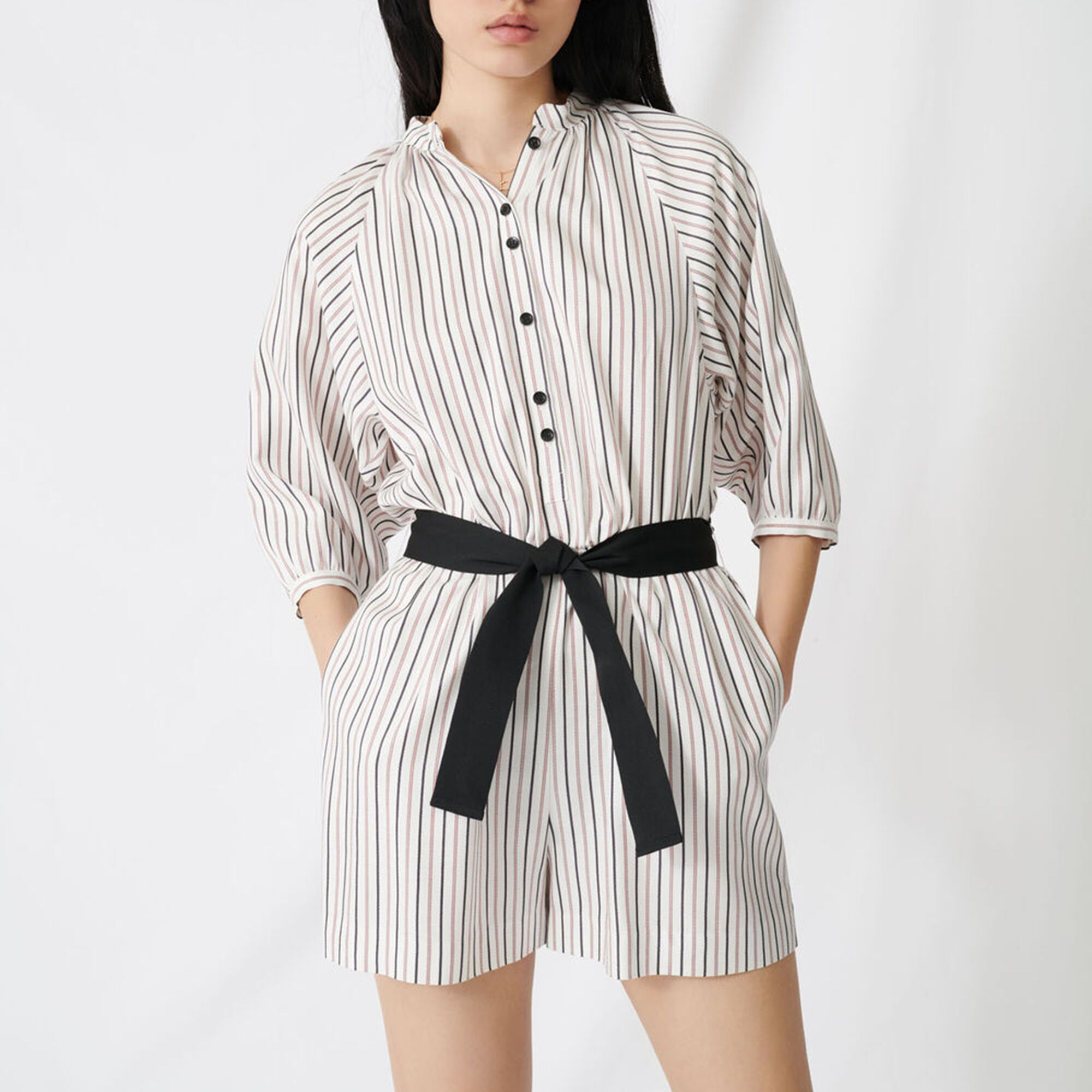 maje white jumpsuit