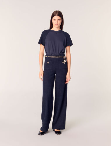 Maje : Trousers & Jeans 顏色 深蓝色/NAVY
