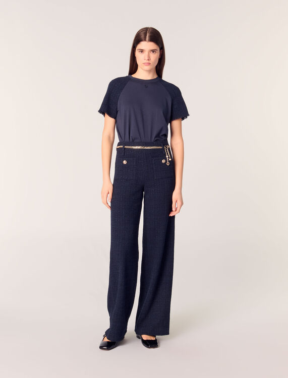 Maje : Trousers & Jeans 顏色 深蓝色/NAVY