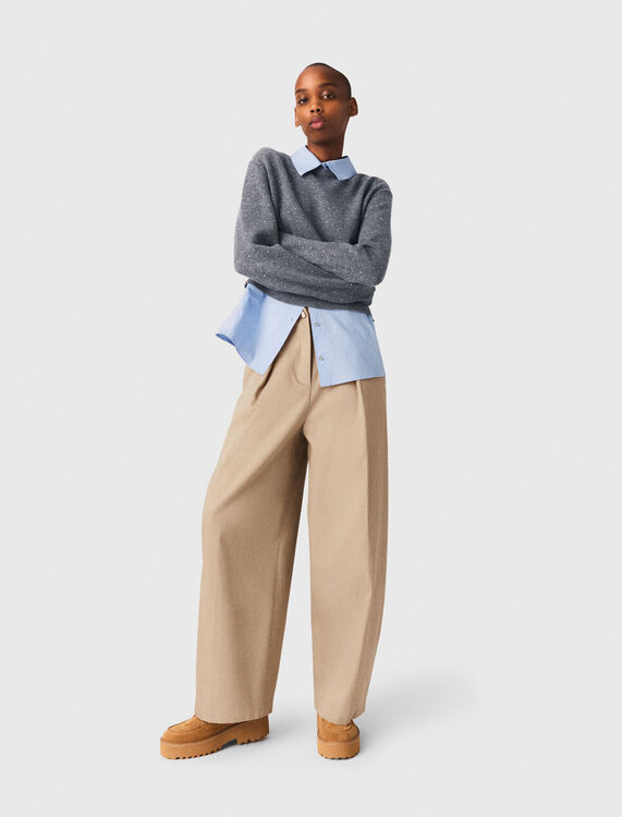 Cotton balloon trousers - Trousers & Jeans - MAJE