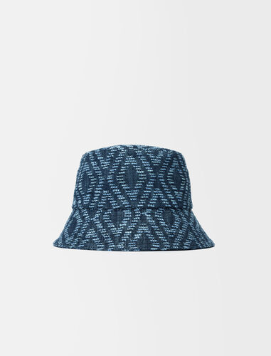 Bucket hat with graphic print : Other accessories color Indigo