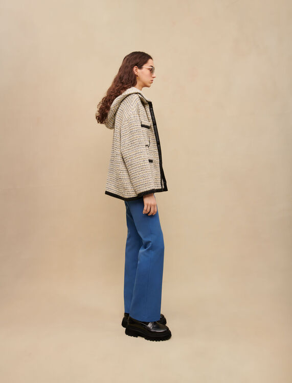 Tweed hooded coat - Coats & Jackets - MAJE