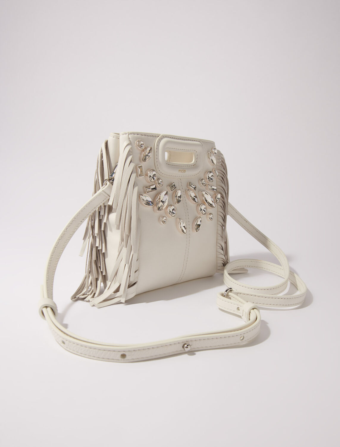 M mini leather bag with diamantés - Fall-Winter Collection - MAJE