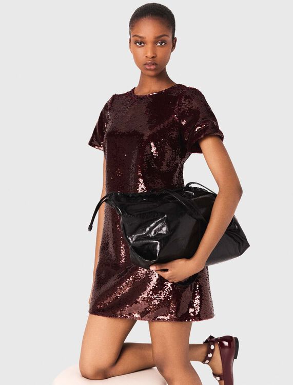 Embroidered sequin short dress - Dresses - MAJE