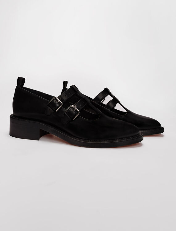 Black leather Mary Janes - Shoes - MAJE