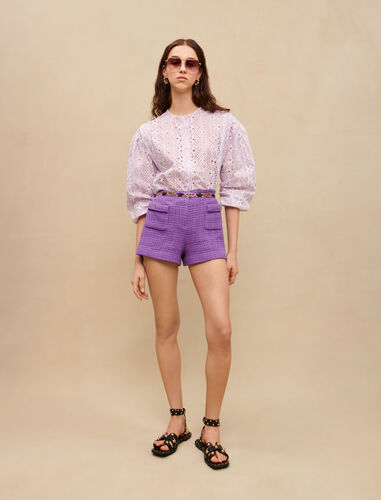Tweed shorts : Skirts & Shorts color Purple