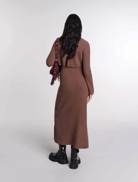 2-in-1 wool maxi dress - Dresses - MAJE