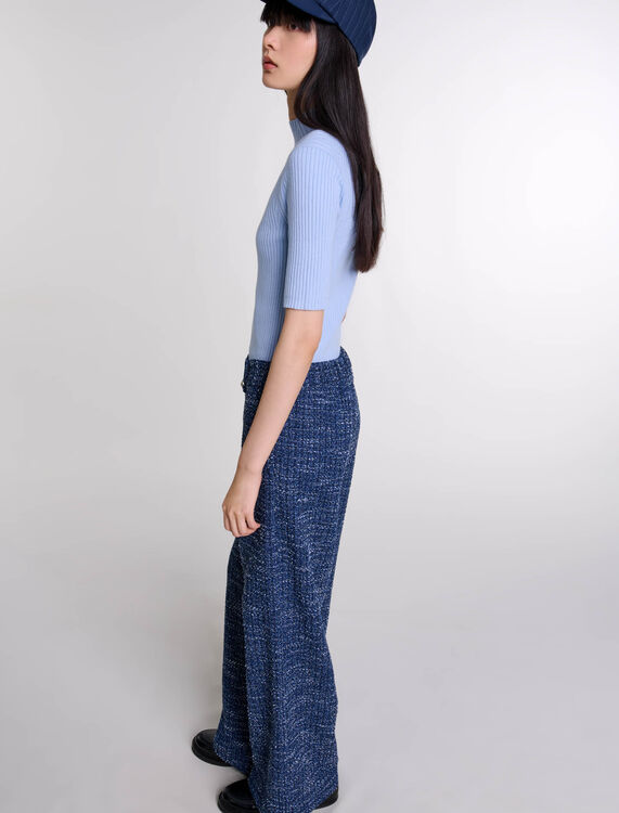 Wide-leg tweed trousers - Fall-Winter Collection - MAJE