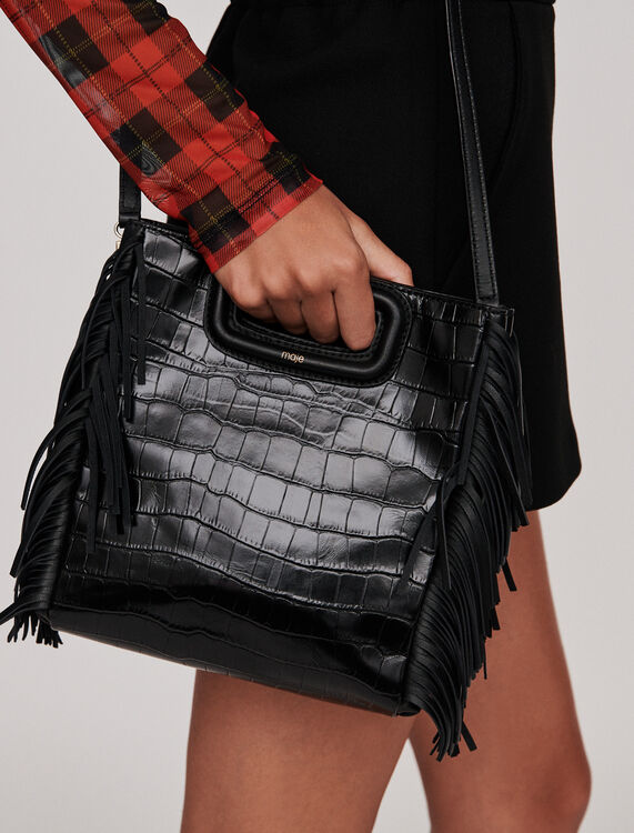 M bag in crocodile-effect leather - Spring-Summer 25 Collection - MAJE