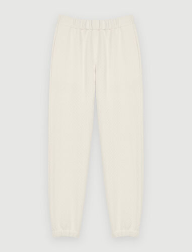 Tweed-style jogging bottoms : Trousers & Jeans color Ecru
