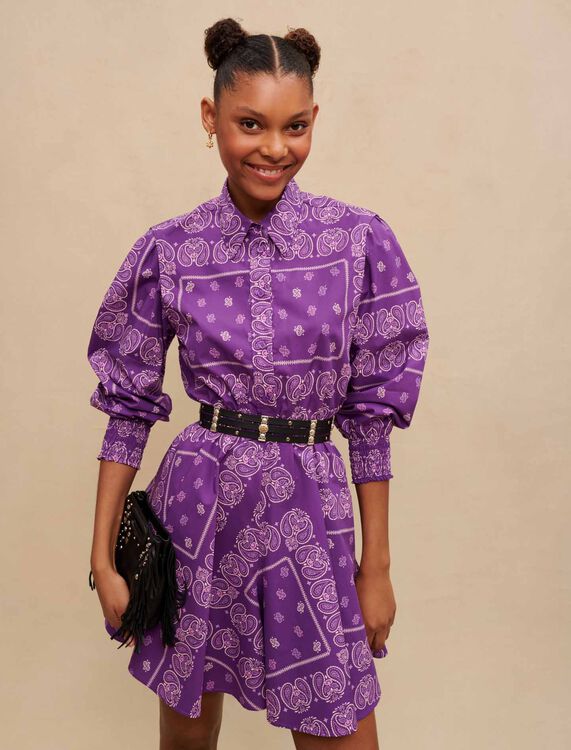 Paisley print short dress - Dresses - MAJE