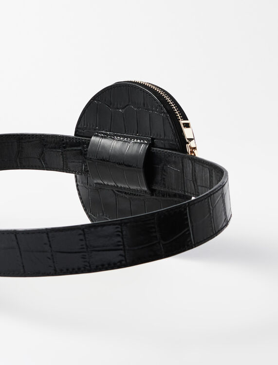 Embossed leather purse belt - Other Accessories - MAJE