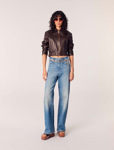 Vintage leather jacket : Blazers & Jackets color brown