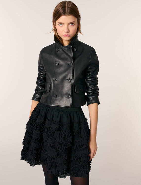 Short embroidered skirt - Skirts & Shorts - MAJE
