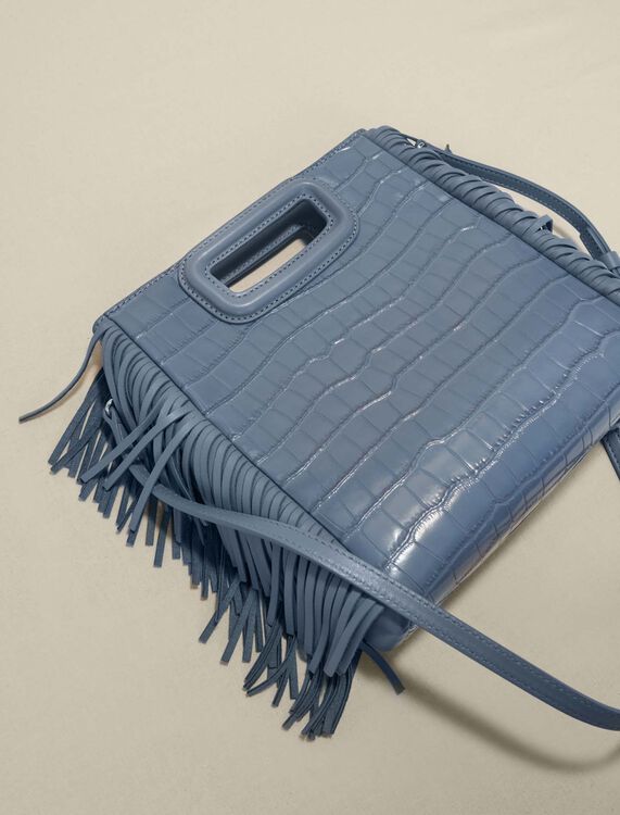 M bag in crocodile-effect leather -  - MAJE