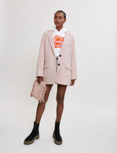 Loose double-faced coat : 50% Off color Pale Pink