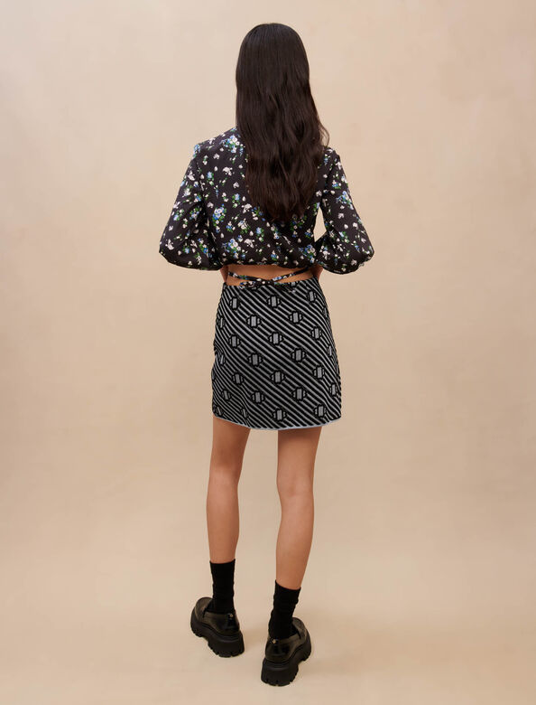 Printed jacquard skirt : Skirts & Shorts color 