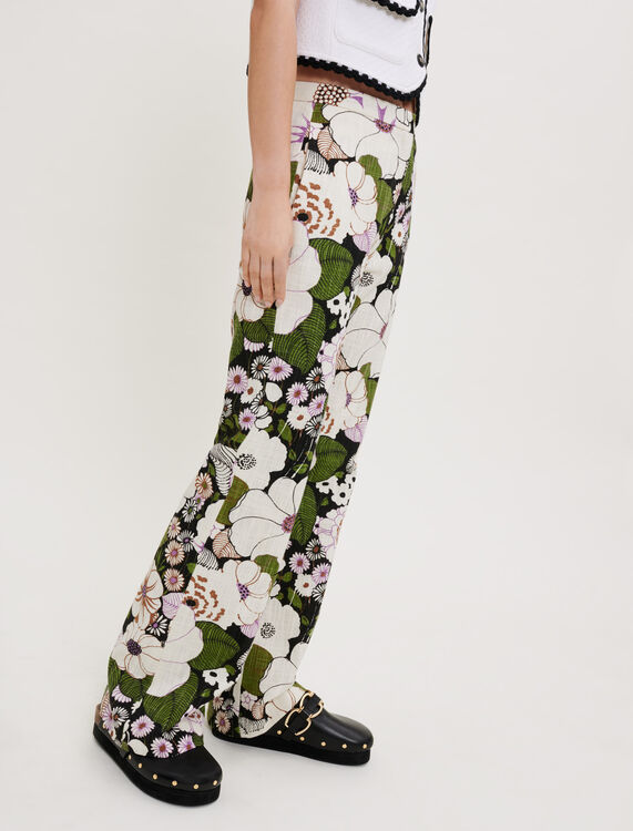 70s Floral print trousers - Trousers & Jeans - MAJE
