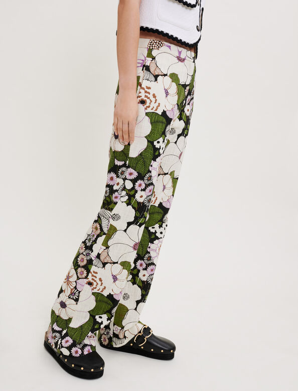 70s Floral print trousers : Trousers & Jeans color 