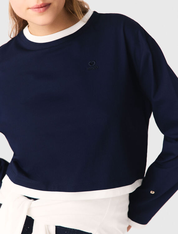 Layered-effect T-shirt - T-Shirts - MAJE