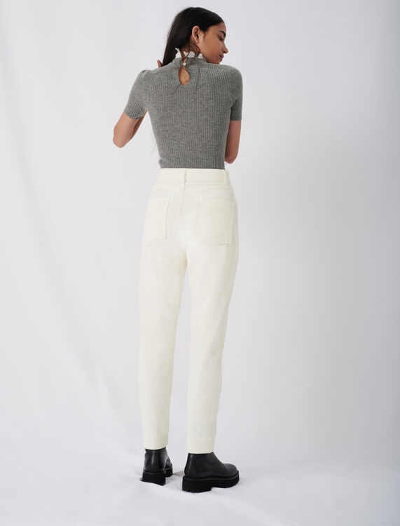 Corduroy trousers with studs - Trousers & Jeans - MAJE