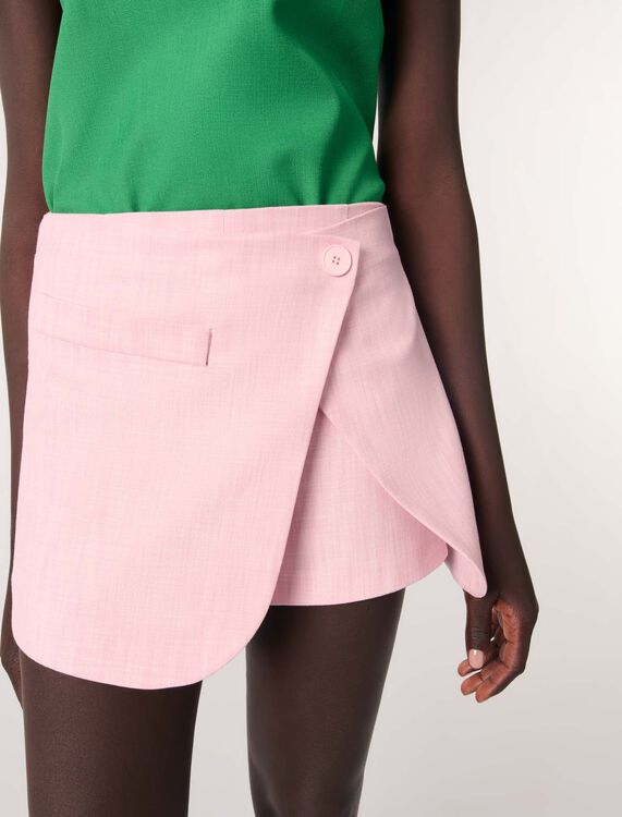 Layered-effect suit shorts - Skirts & Shorts - MAJE