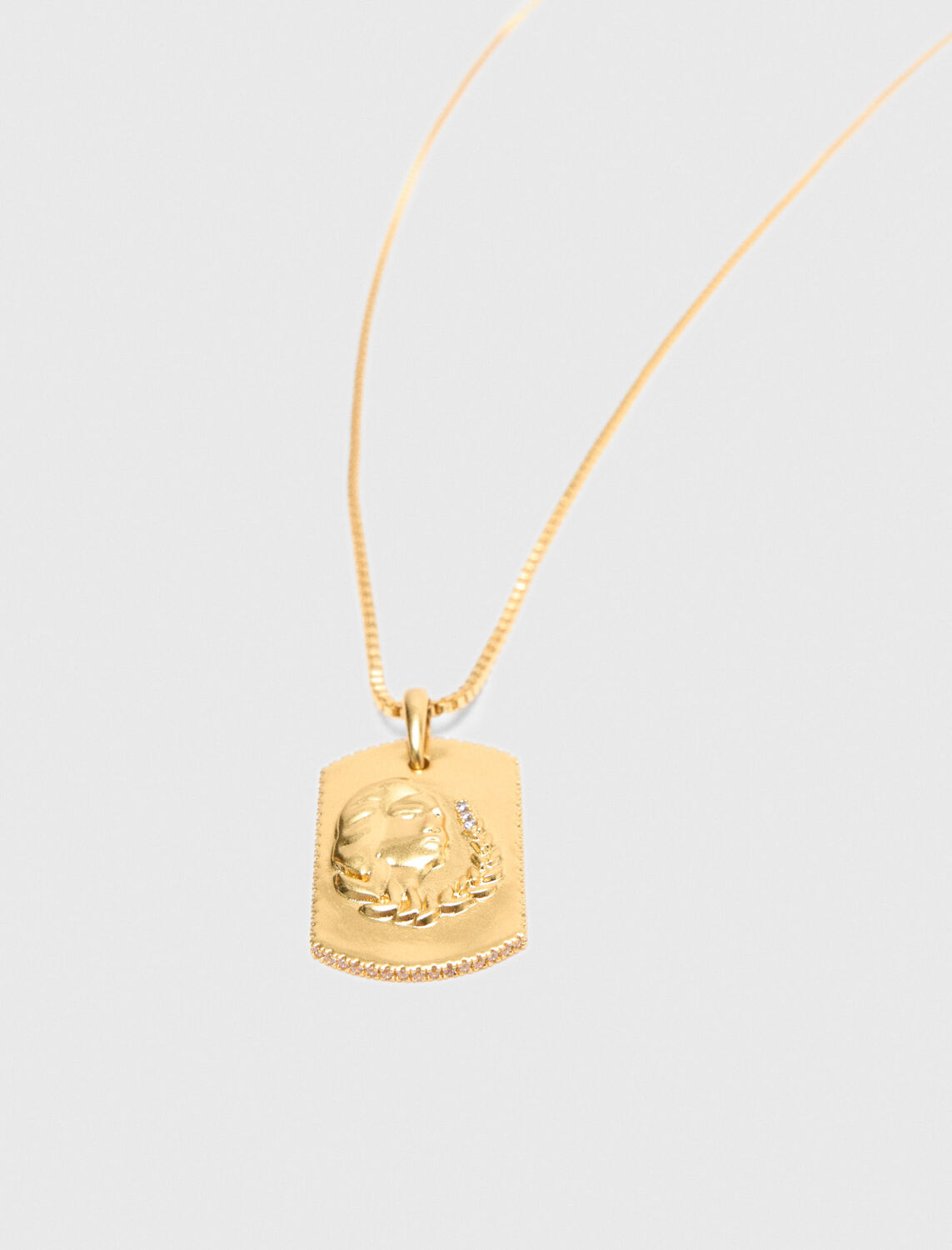 Zodiac sign plaque necklace -  - MAJE