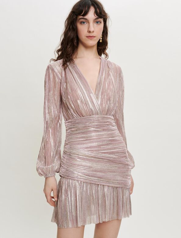 Draped lurex dress : Dresses color 