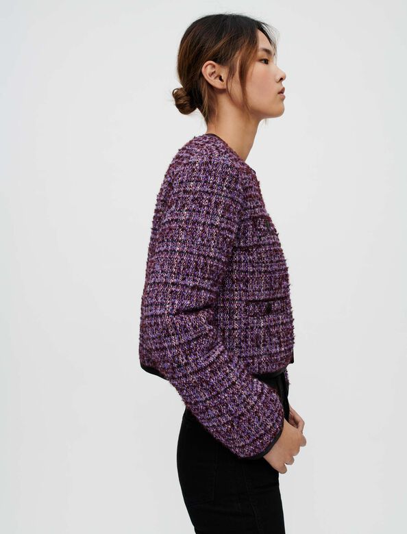 Quilted purple tweed jacket : Coats & Jackets color 